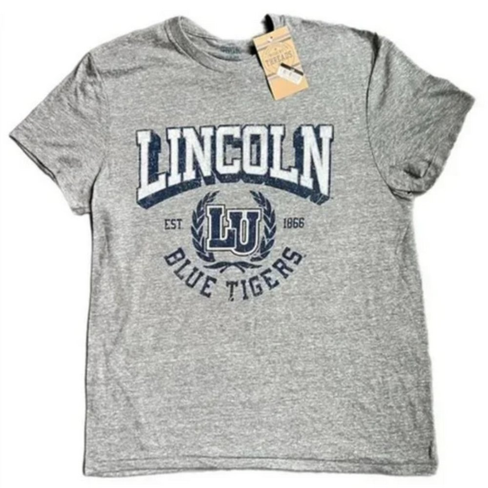 NCAA Lincoln University Blue Tigers Men Gray Triblend T-Shirt XL Rivalry Threads